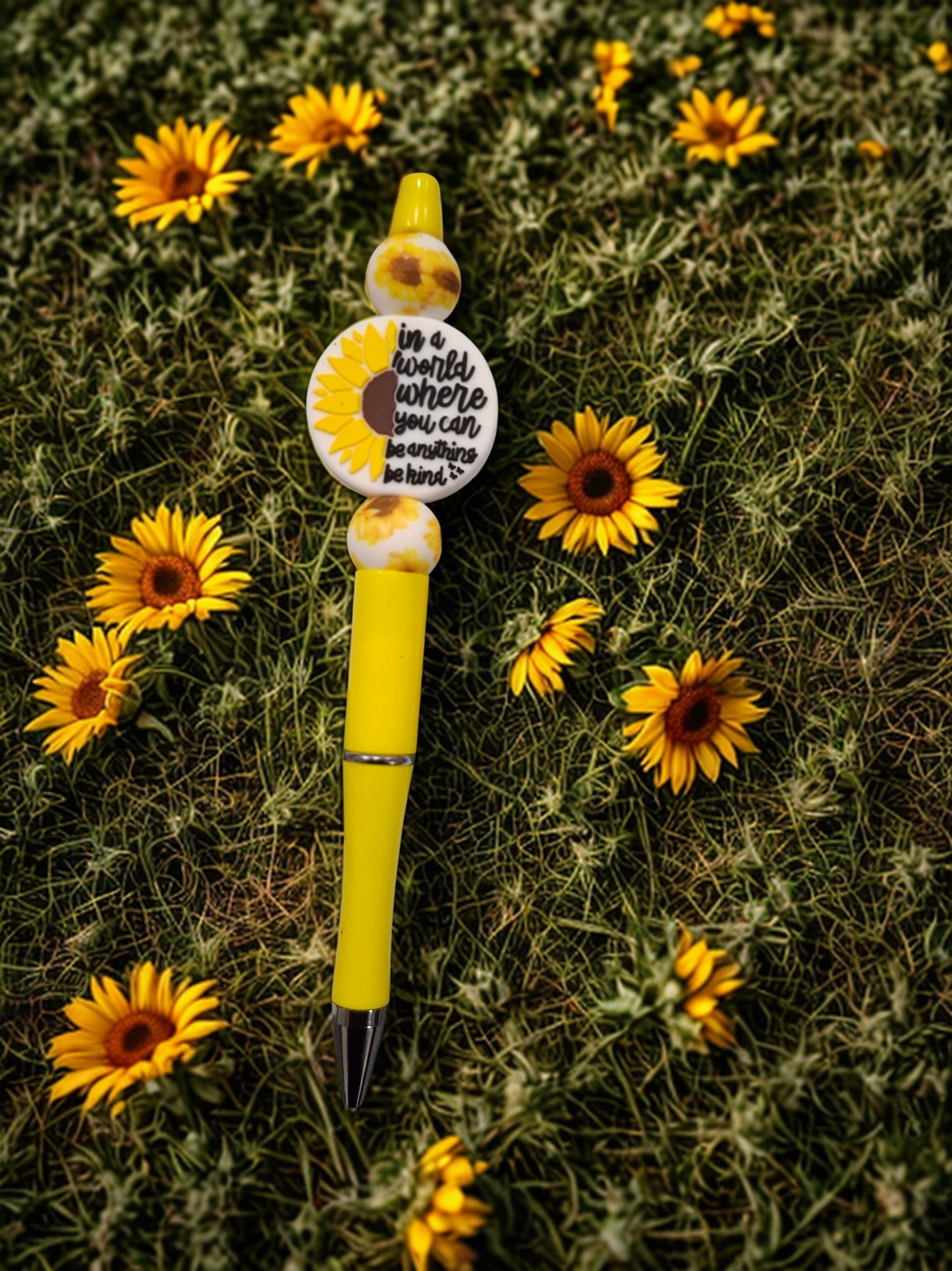 Sunflower Beaded Pen