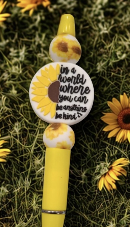 Sunflower Beaded Pen